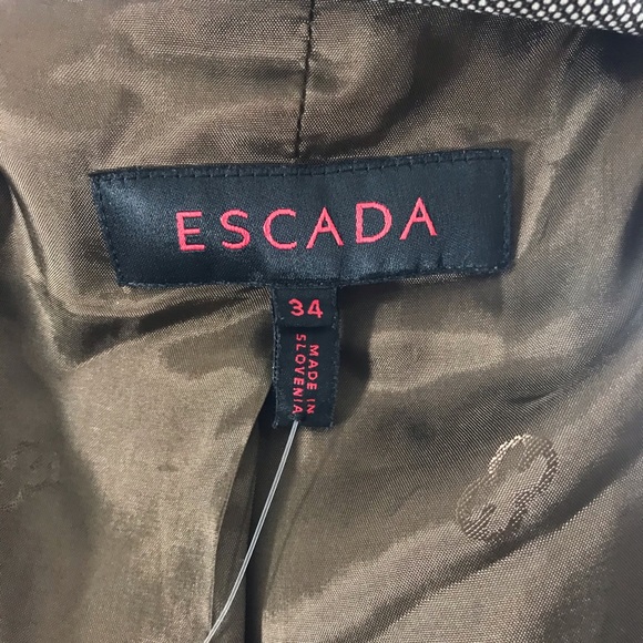 Escada Brown Jacket Blazer Sz 34 - Picture 7 of 8
